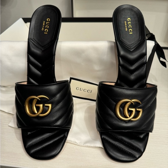 Gucci Shoes - Gucci Marmont "Double G" Slide Sandal